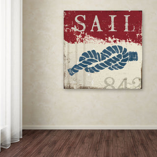 'Nautical III Red' Canvas Art by Wellington Studio