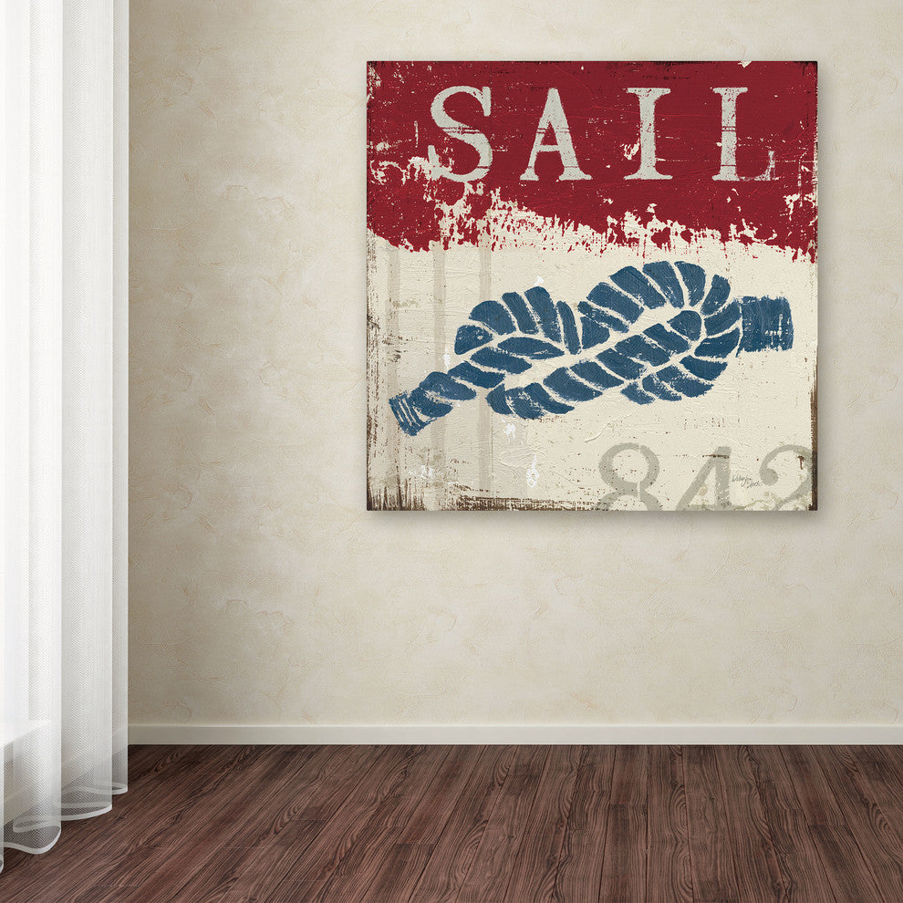 'Nautical III Red' Canvas Art by Wellington Studio