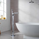 Camino Single Lever Handle Freestanding Floor Mounted Tub Filler, Polished Chome
