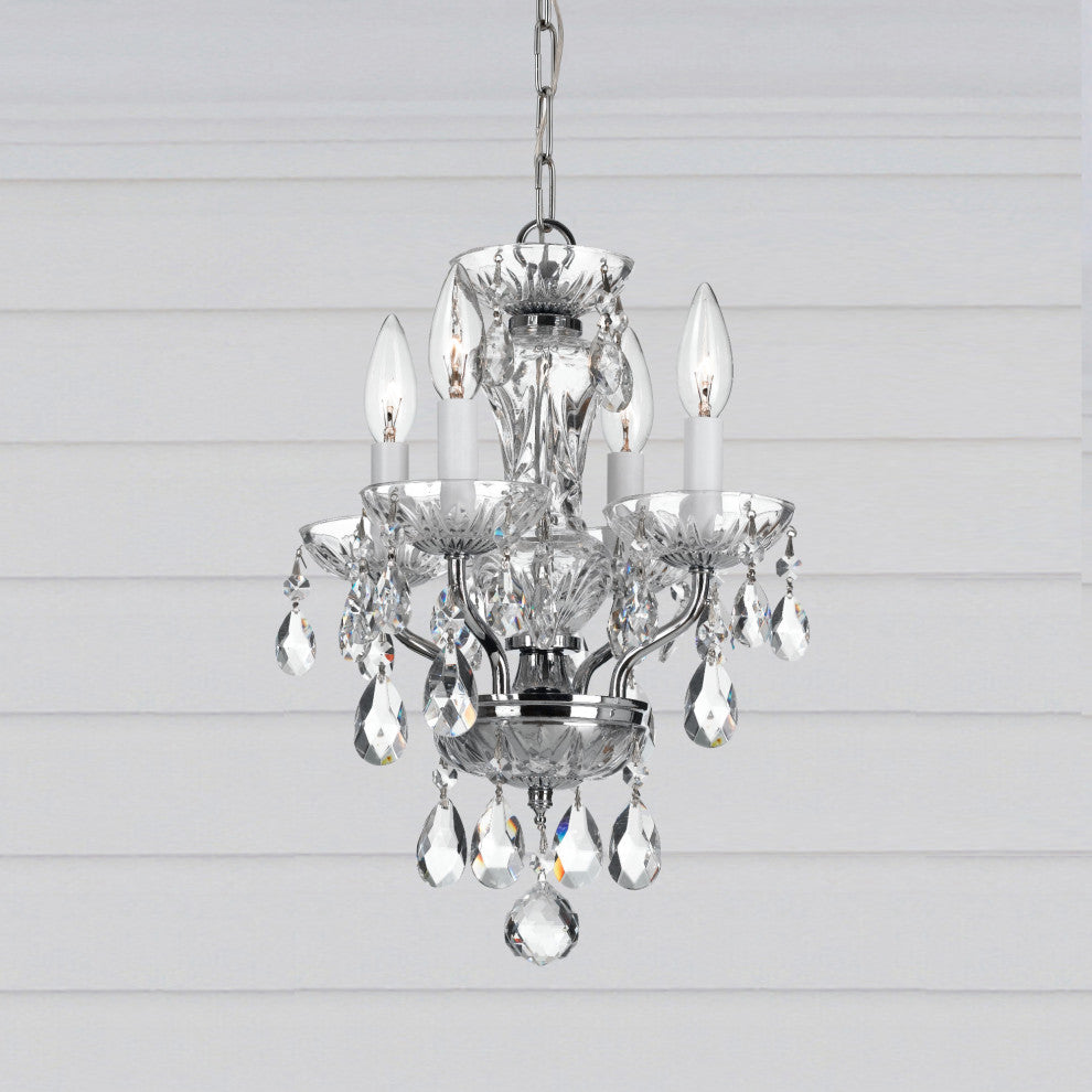 Crystorama Lighting Group 5534-CL-MWP Traditional Crystal 4 Light - Wet White