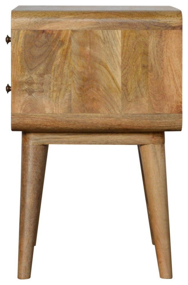 Curved Oak-ish Nightstand