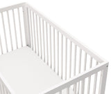 Storkcraft Santorini Deluxe 5-in-1 Convertible Crib, White With Driftwood