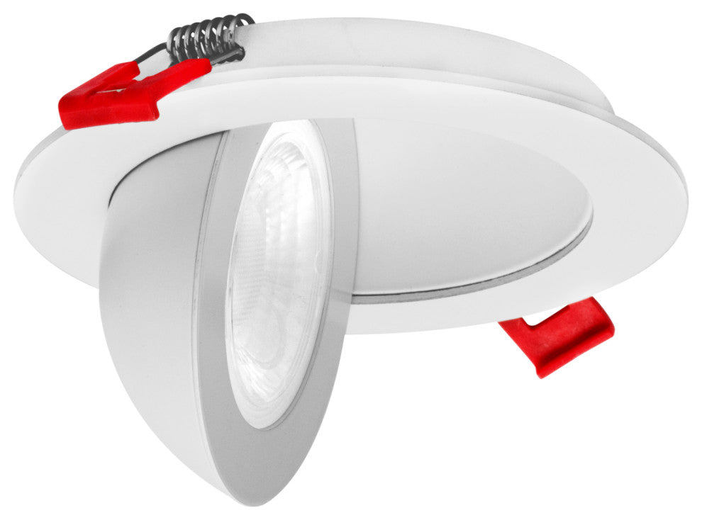 DGF 4" Selectable Canless Floating Gimbal LED Recessed Downlight, White