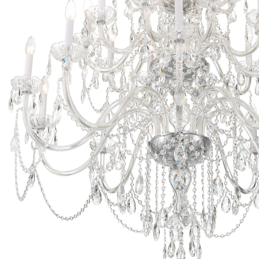 Crystorama Lighting Group 1156-CL-MWP Traditional Crystal 25 - Polished Brass