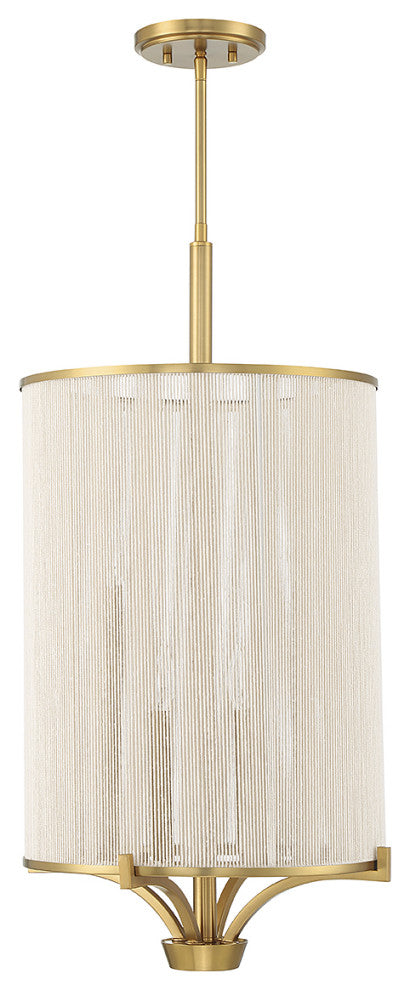 Wynwood 4-Light Chandelier, Warm Brass
