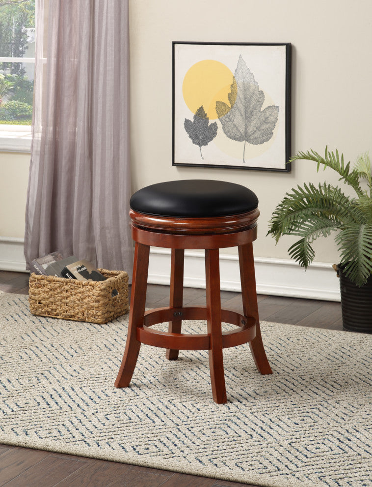 24" Backless Counter Stool, Cherry