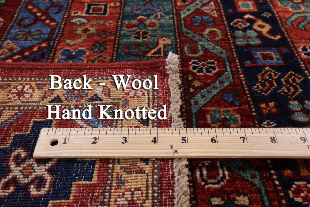 4' 1" X 5' 9" Persian Gabbeh Shall Handmade Rug Q11152