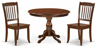 3 Pc Kitchen Set Mahogany Dining Table, 2 Mahogany Wooden Chairs