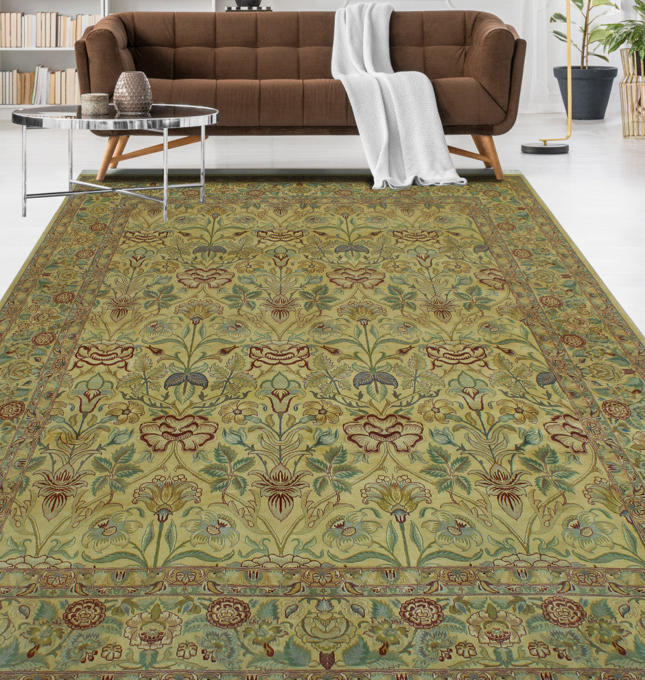 Pak-Persian Darylene Gold/Green Rug, 7'11x10'1