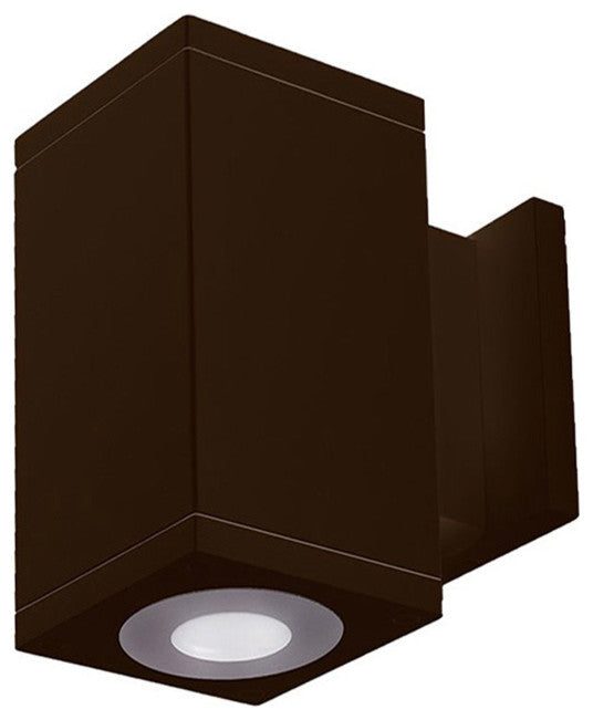 Cube Architectural 6" Ultra Narrow LED Wall-Light 2700K, Bronze