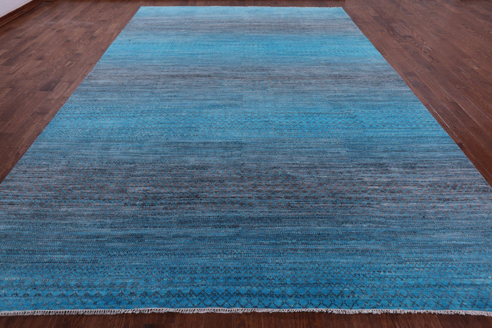 10' 0" X 14' 0" Savannah Grass Handmade Wool Rug - Q13415