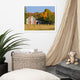 Patriotic Barn in Field Rural Landscape Framed Photo Paper Wall Art Prints, White, 16" X 20"