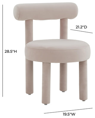 TOV Furniture Carmel Blush Velvet Chair