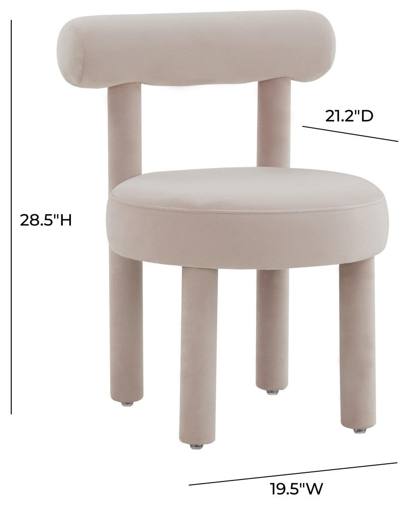 TOV Furniture Carmel Blush Velvet Chair
