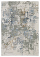 Emery Abstract Grey/Blue Indoor Area Rug, 7'10" x 10'10"