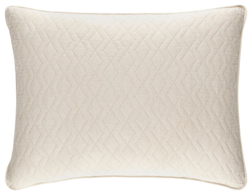 Birdie Natural Quilted Sham