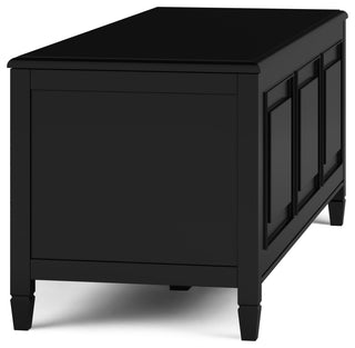 Connaught Solid Wood Storage Bench Trunk, Black
