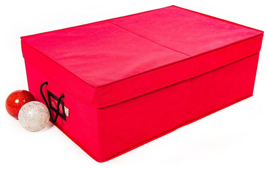 48" 4" Christmas Ornament Storage Box With Dividers