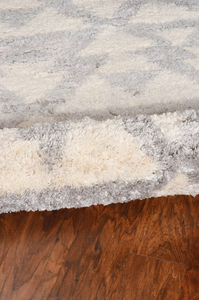 KAS Merino 6701 Ivory/Gray Southern Area Rug, 5'3"x7'7"