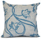 20x20", Floral Outdoor Pillow, Blue