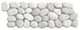 White pebble tile border "“ natural river stone, eco-friendly
