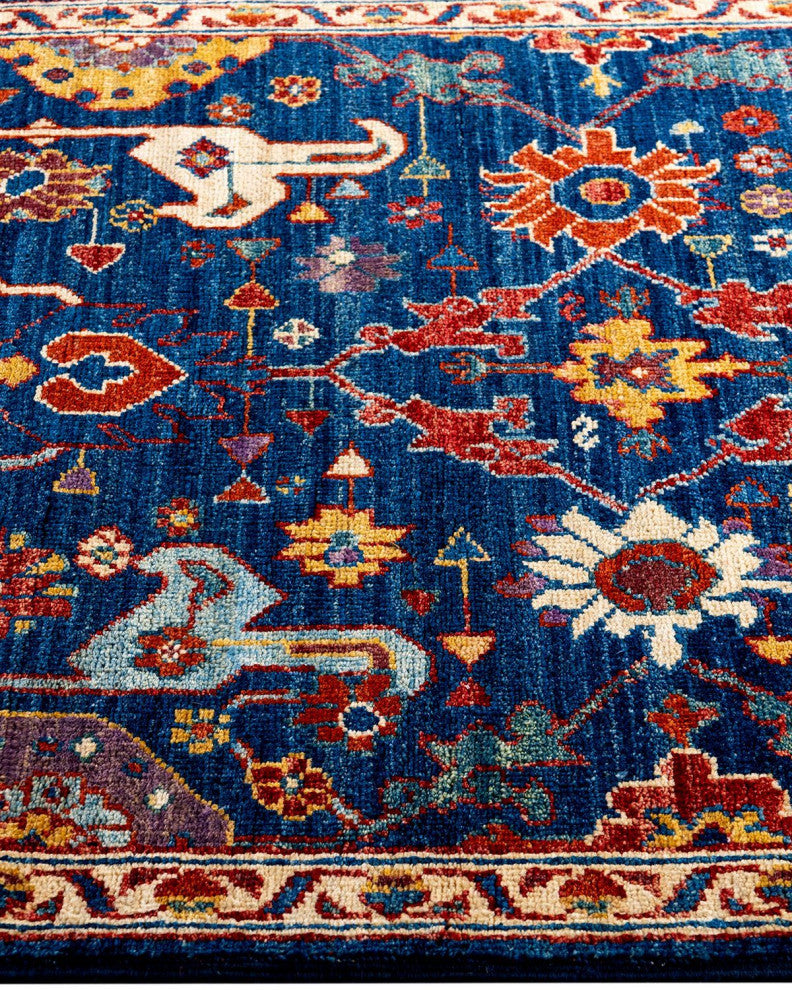 Serapi One-of-a-Kind Hand-Knotted Runner Rug Navy, 2' 8" x 9' 9"
