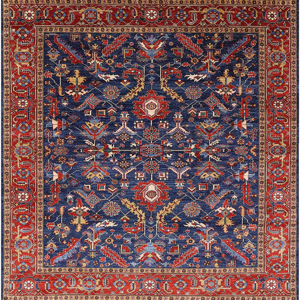 Ahgly Company Indoor Square Mid-Century Modern Area Rugs, 4' Square