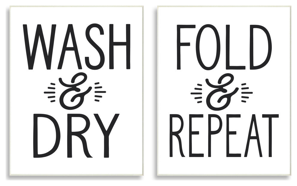 Wash Dry Fold Repeat Laundry ,10 x 15