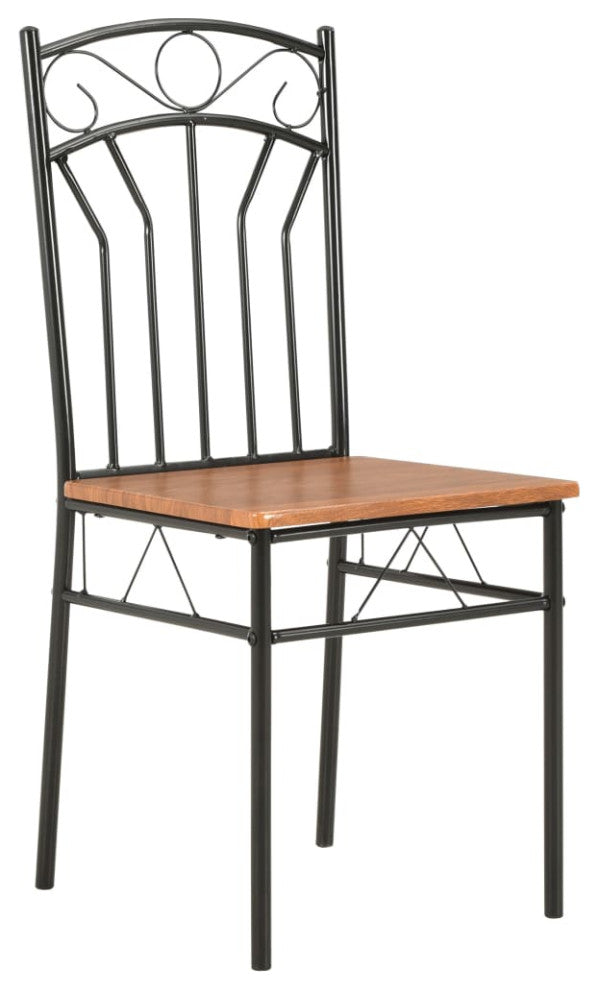 vidaXL Dining Chairs 6 pcs Brown MDF