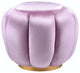 Round Ottoman With Gold Legs, Pink