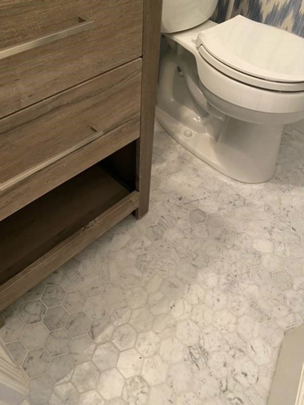 Carrara White Venato Marble 3" Hexagon Mosaic Wall Floor Tile Polished, 1 sheet