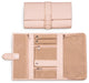 Cream Multi Compartment Jewelry Clutch, Ultra Soft Vegan Leather
