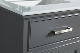 Vanity Art Bathroom Vanity Set With Engineered Marble Top, 30", Gray, Standard Mirror