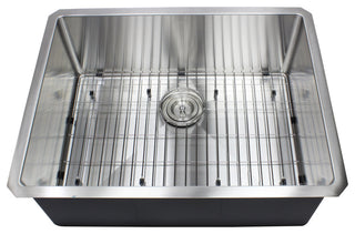26" 16 Gauge Undermount Single Bowl Stainless Steel Sink Package