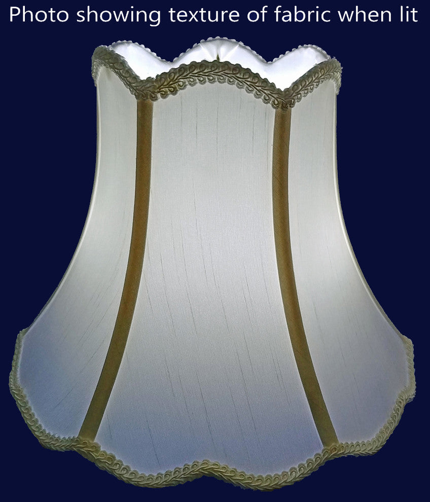 Crollin Scallop-Top Bell Lampshade, 12"x6"x9"