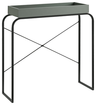 Yazzy 33.25" Rectangle Wood Console Table With Raised Edges, Sage Green