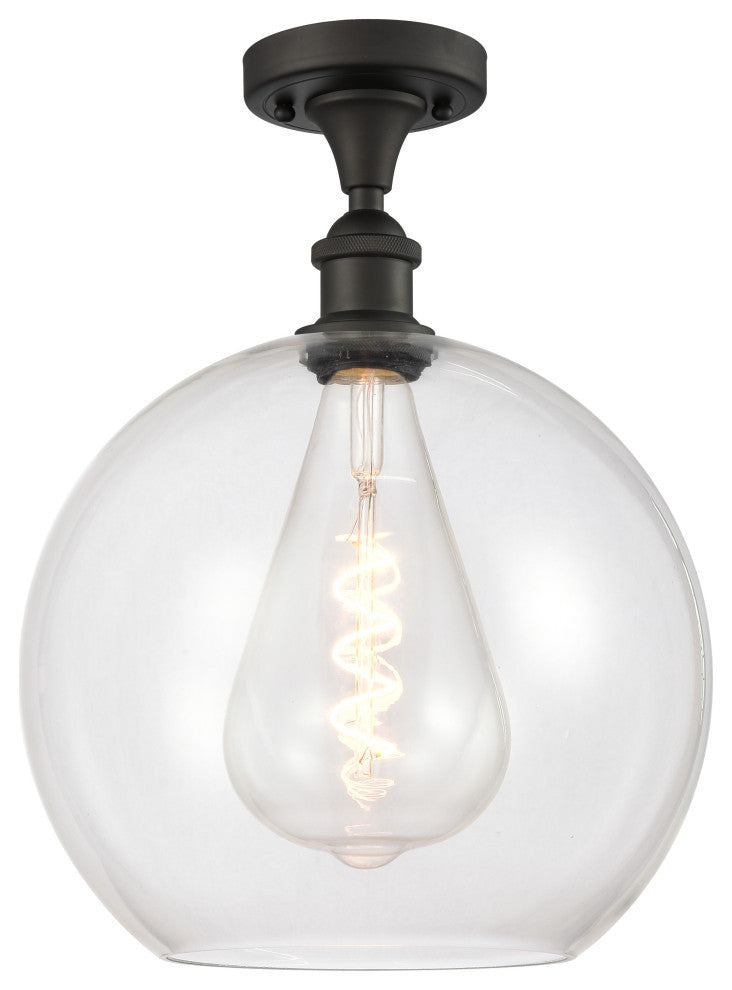 Innovations 516-1C-OB-G122-12 1-Light Semi-Flush Mount, Oil Rubbed Bronze