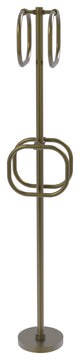 Towel Stand with 4 Integrated Towel Rings, Antique Brass
