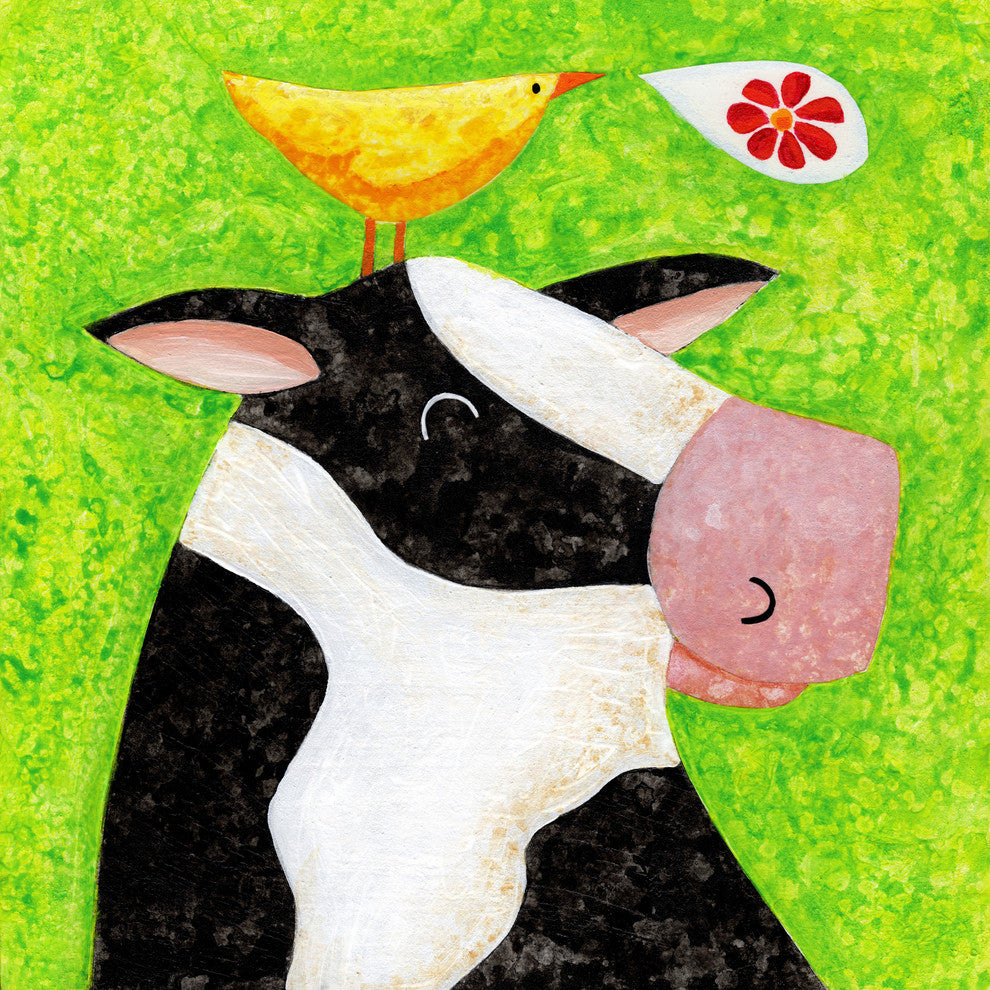 Marmont Hill, "Moosic to My Ears" by Janet Nelson Print on Wrapped Canvas, 18x18