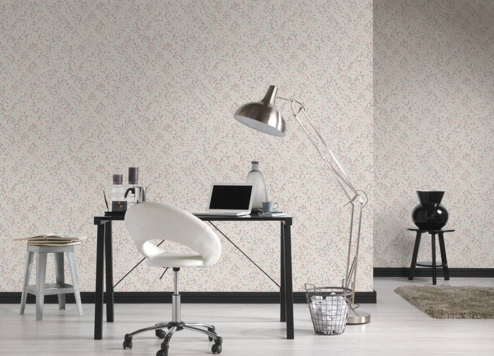 Modern Textured Wallpaper Featuring Woven Wood, 373943