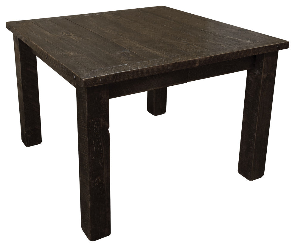 Barnwood Style Timber Peg Extension Table, Dusk, 2-Leaf 42" X 84"