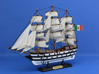Wooden Amerigo Vespucci Tall Model Ship, 15"