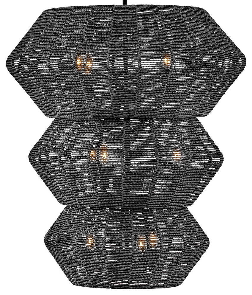 Hinkley Luca Double Extra Large Multi Tier Chandelier, Black