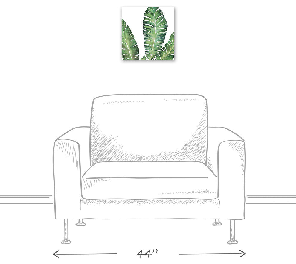 Banana Leaves 12x12 Canvas Wall Art