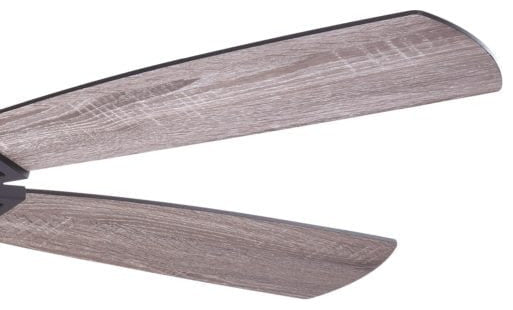 Barnes 54" Ceiling Fan, Matte Black and Rustic Oak