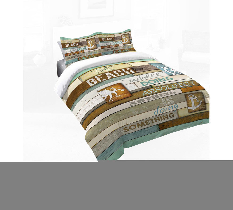 Laural Home Beach Mantra Comforter, Queen