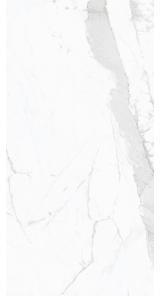 Carrara Statuario Porcelain Marble Look Wall and Floor Tile, 32x64
