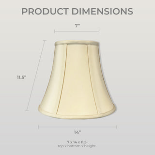 Royal Designs True Bell Basic Lamp Shade, V Notch Fitter, Beige, 7x14x11.5, Sing
