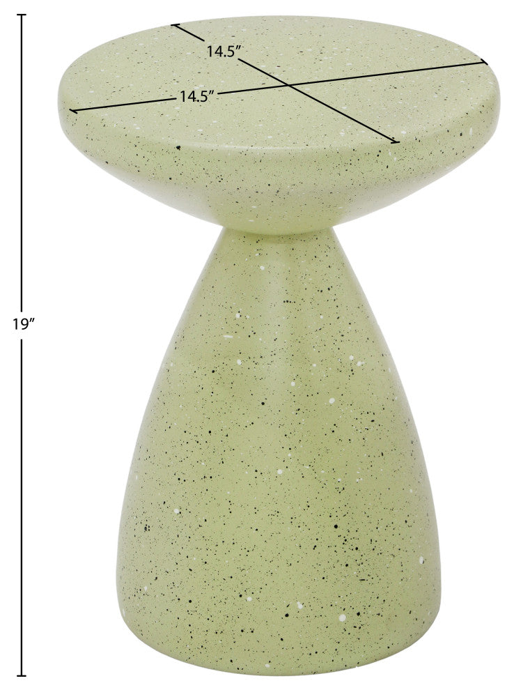 Anika Iron Terrazzo End / Side Table, Green