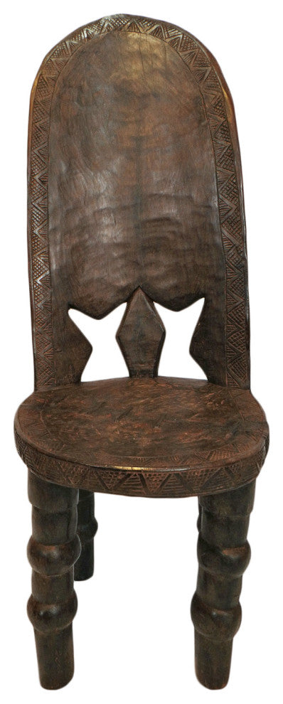Consigned Vintage Guinea Village Chief Chair 3
